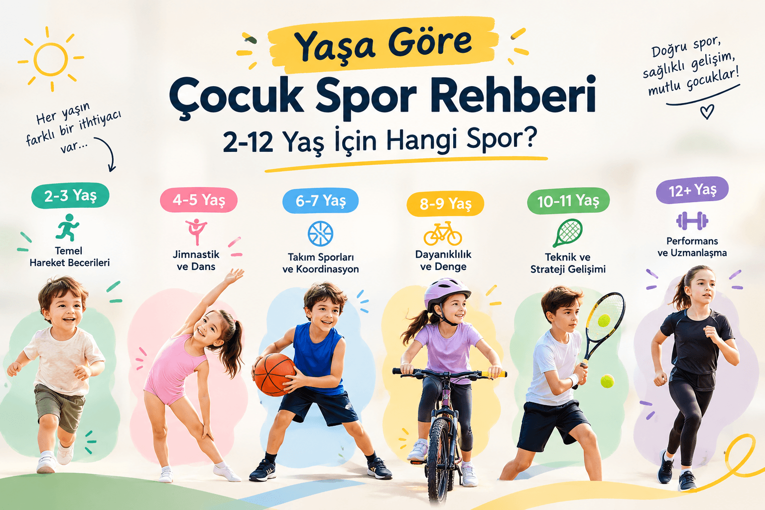 Yaşa Göre Çocuk Sporu Rehberi: 2-12 Yaş Hangi Spor?